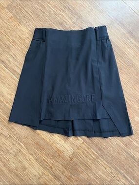 AmazingCre Black Pleated Golf Skort Skirt Size Small Athletic Tennis Preppy